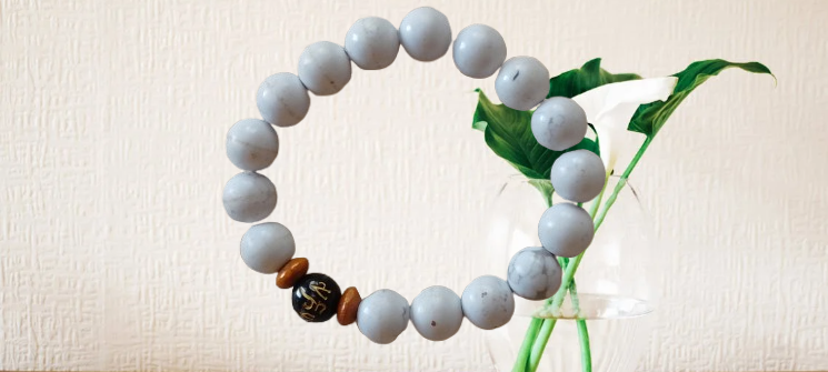 Bracelet en HOWLITE BLANCHE