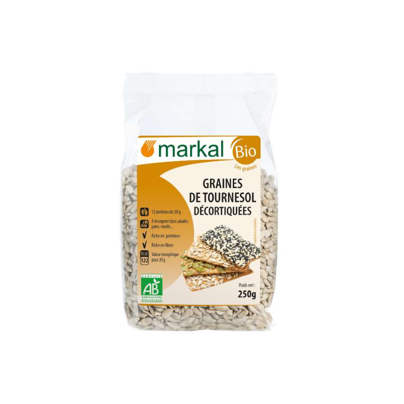 Grains de tournesol décortiquées, 250g