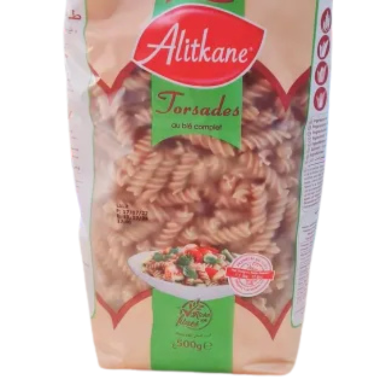 Torsades au blé complet  Alitkane