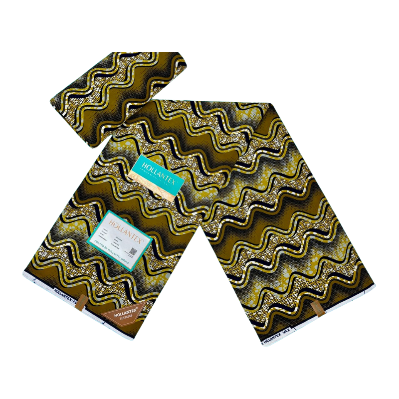 Tissus Wax Vagues d’Or