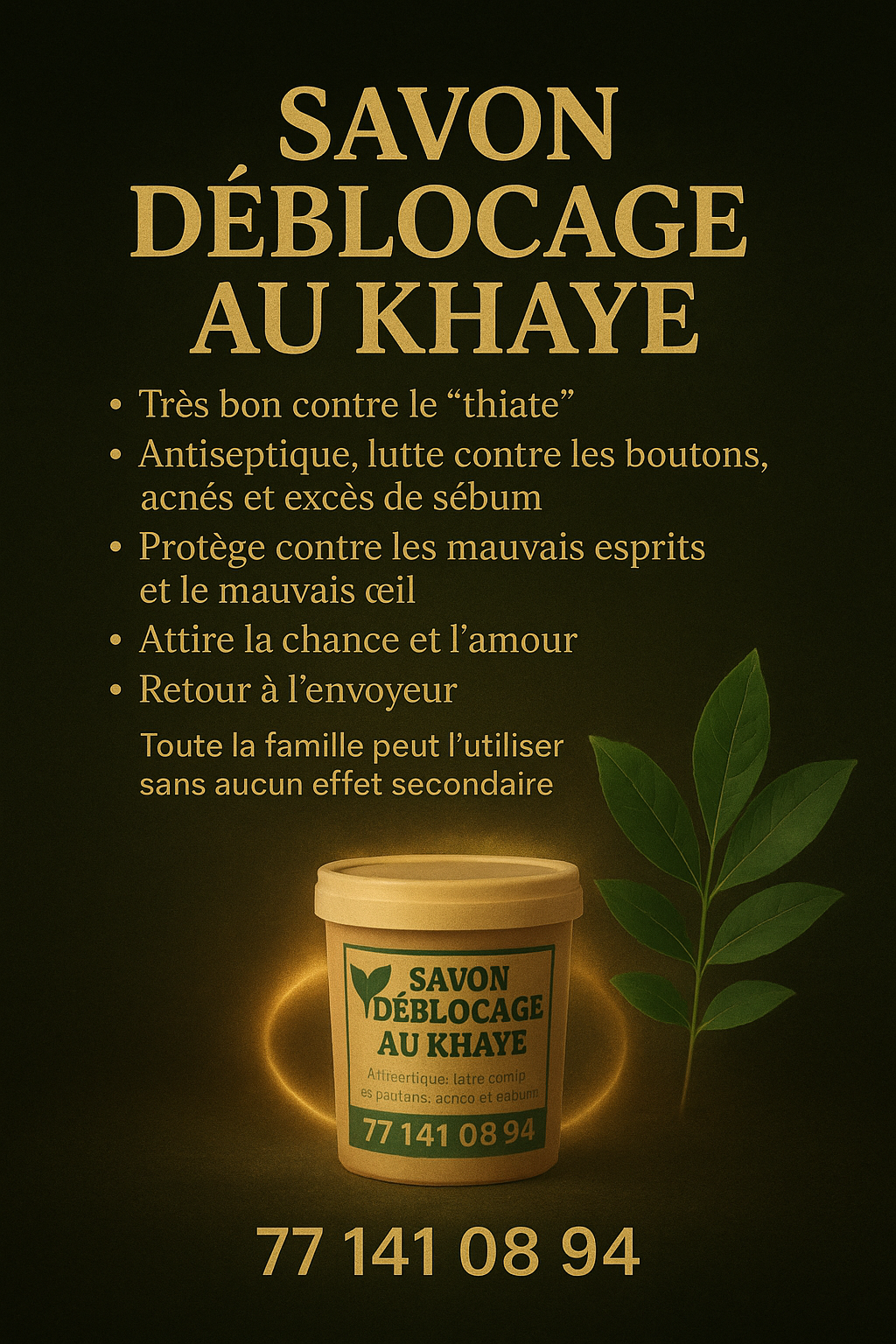 Savon naturel à base de khaye