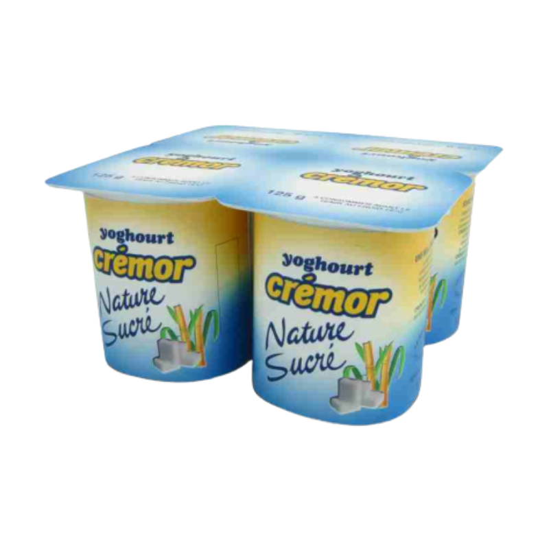Cremor yaourt nature sucre pot 125g 4 lot
