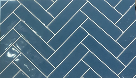 Carreau bleu avec rayure blanc