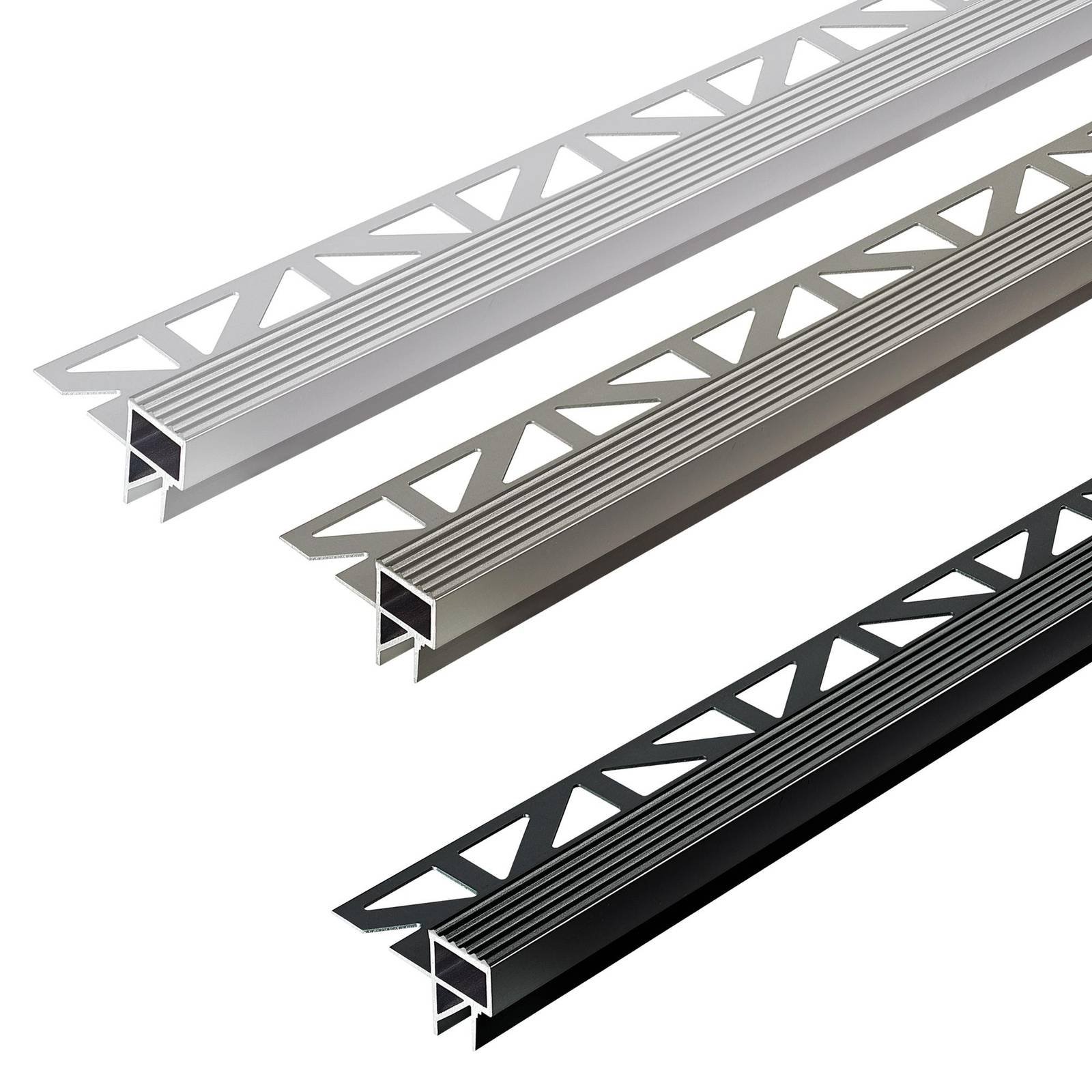 Baguette Carreaux en Alluminium angle mileu escalier