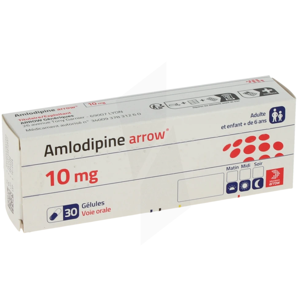 AMLODIPINE ARR GELU 10MG BT 30 — vue 1