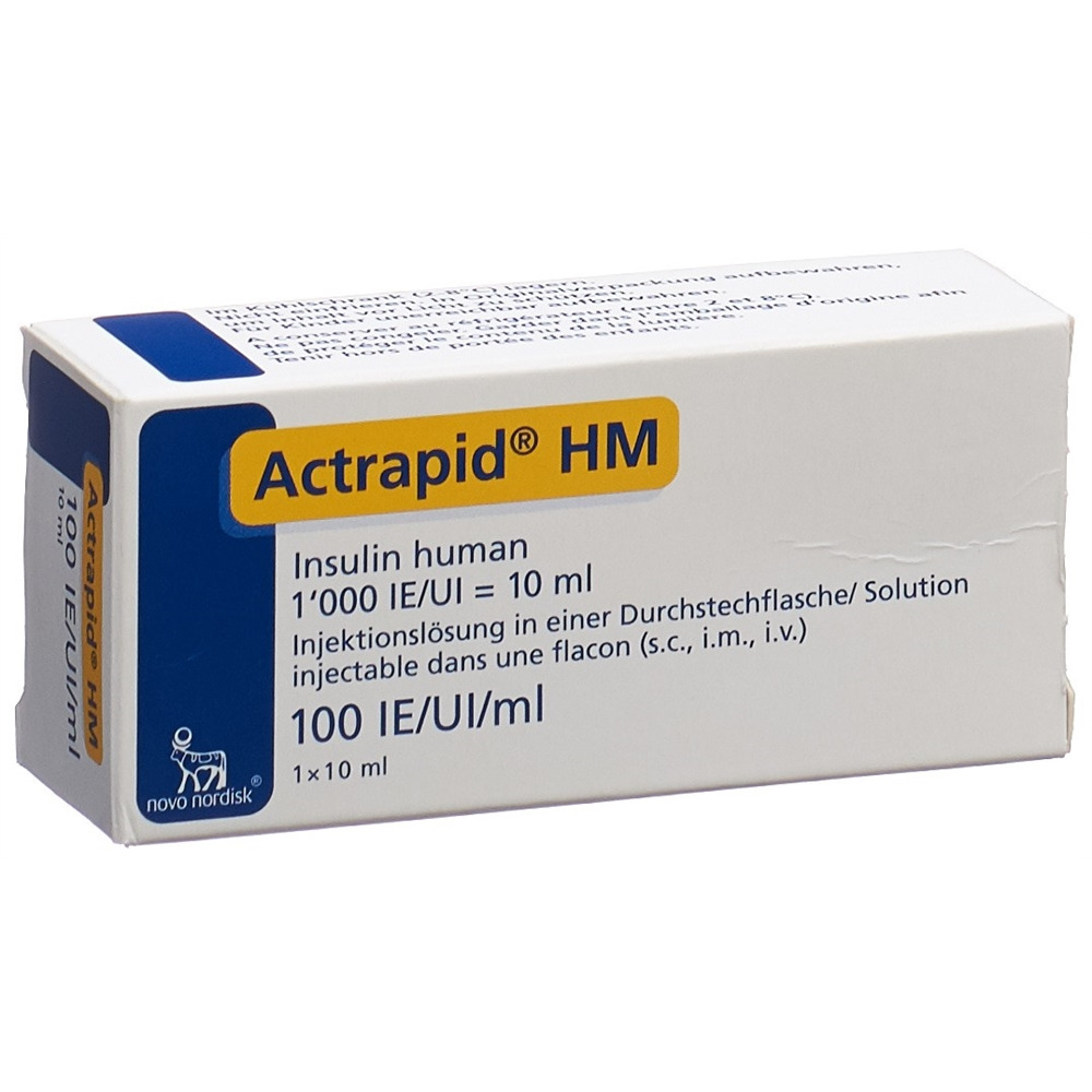 INSULINE ACTRAPID HM 100UI FL/10ML — vue 1