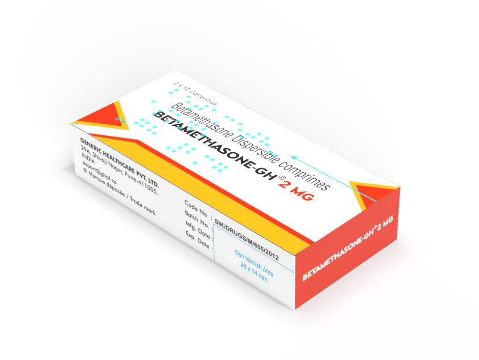 BETAMETHASONE GH 2MG CPR DISP B/20 — vue 1