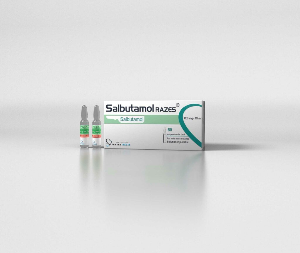 SALBUMOL 0,5MG INJ AMP 1ML BT6 — vue 1