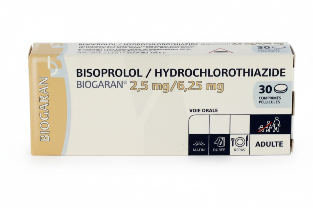 BISOPROLOL REF BIOGARAN 2,5MG CPR B/30 — vue 1
