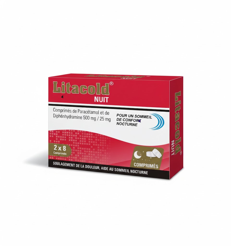 LITACOLD NUIT 500MG/25MG CPR B/16 — vue 1