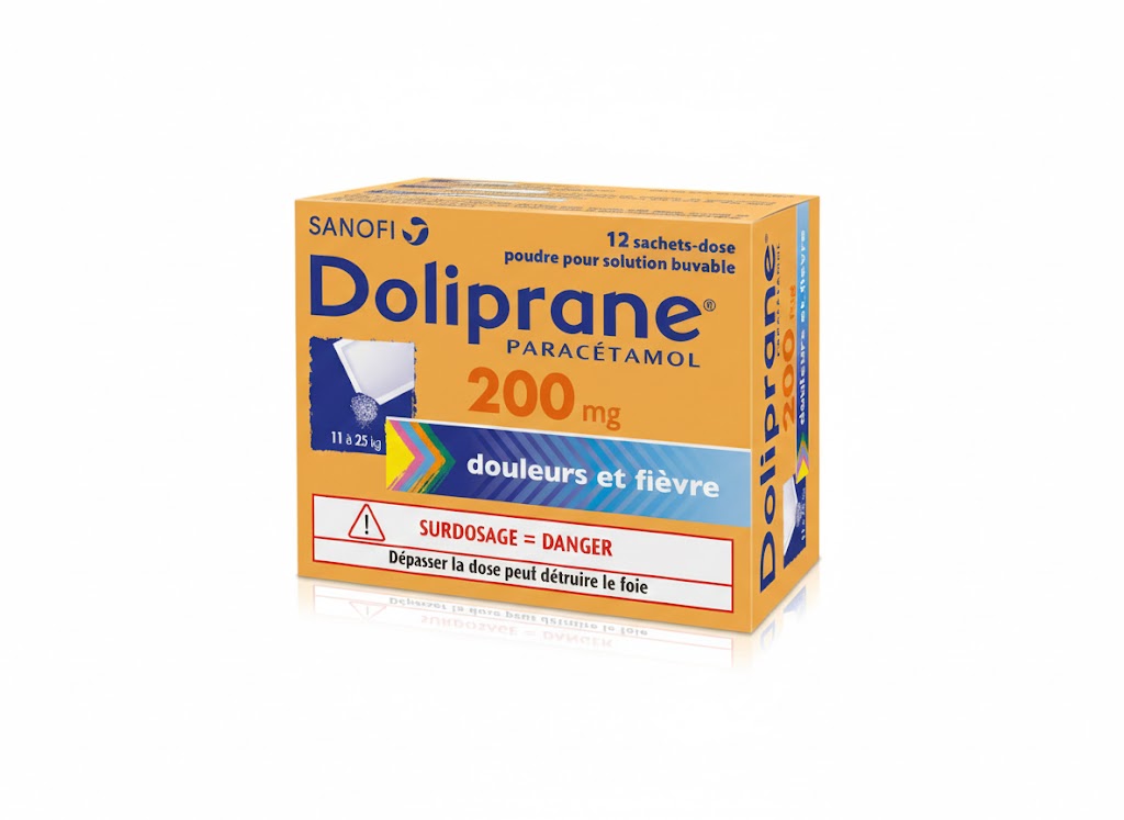 DOLIPRANE 200MG PDRE SACH B/12 — vue 1