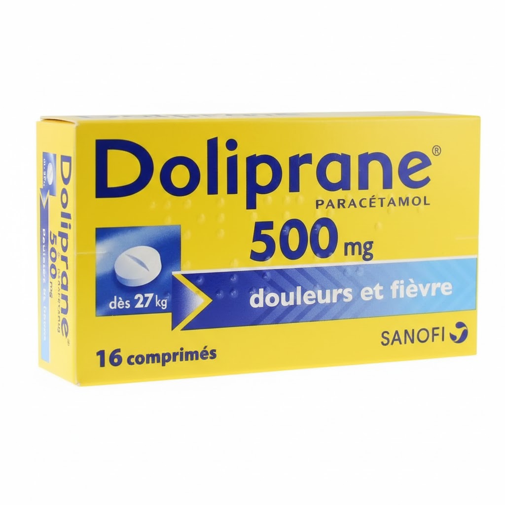 DOLIPRANE 500MG CPR SEC BT16 — vue 1