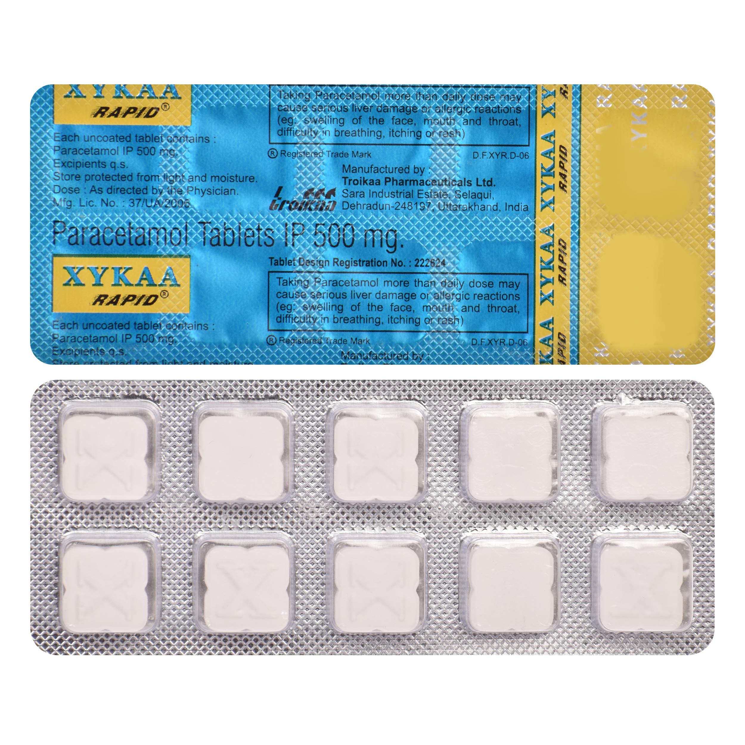 XYKAA RAPID 500MG CP B/20 — vue 1