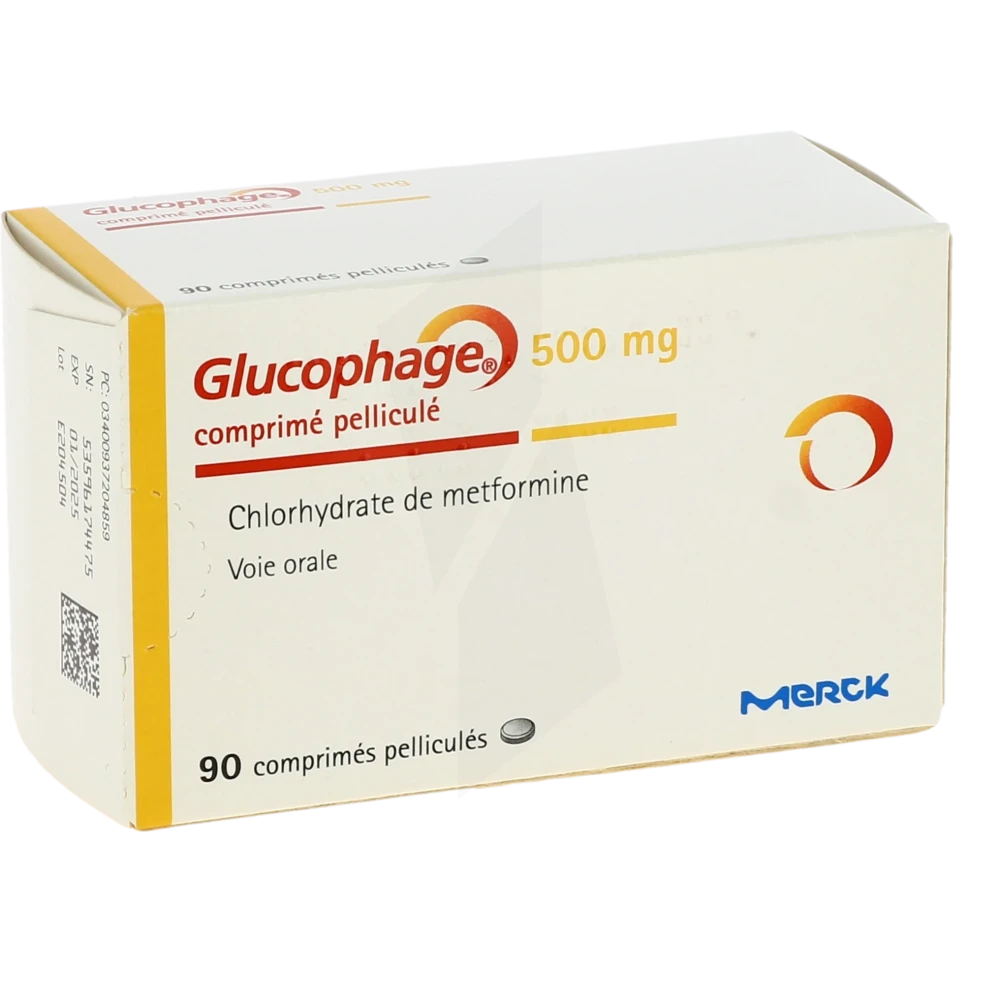 GLUCOPHAGE 500MG CPR B/30 — vue 1