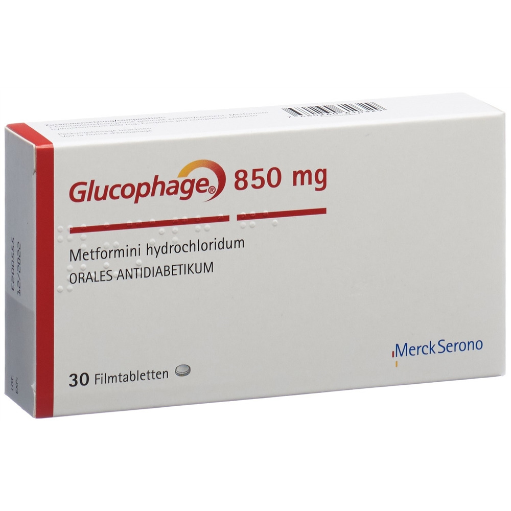 GLUCOPHAGE 850MG CPR BT 30 — vue 1