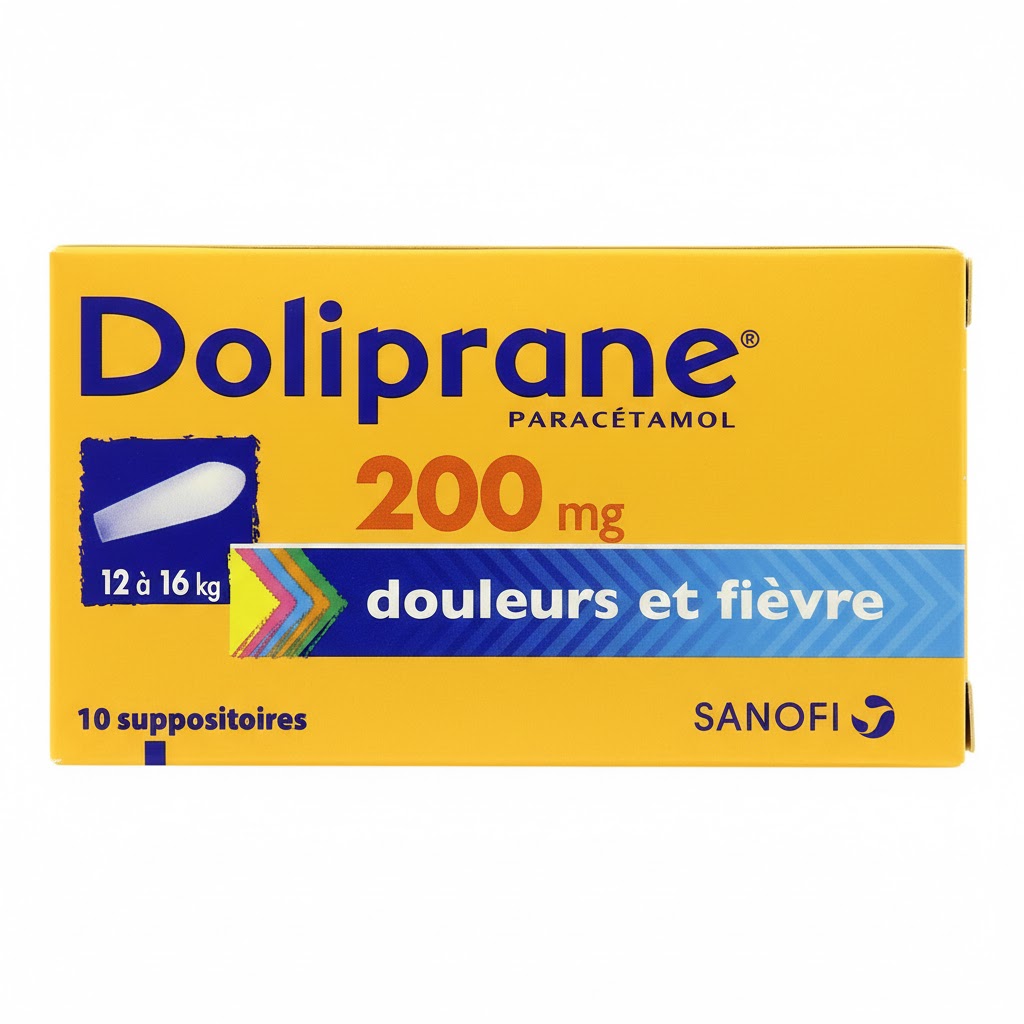 DOLIPRANE 200MG SUPPO B/10 — vue 1