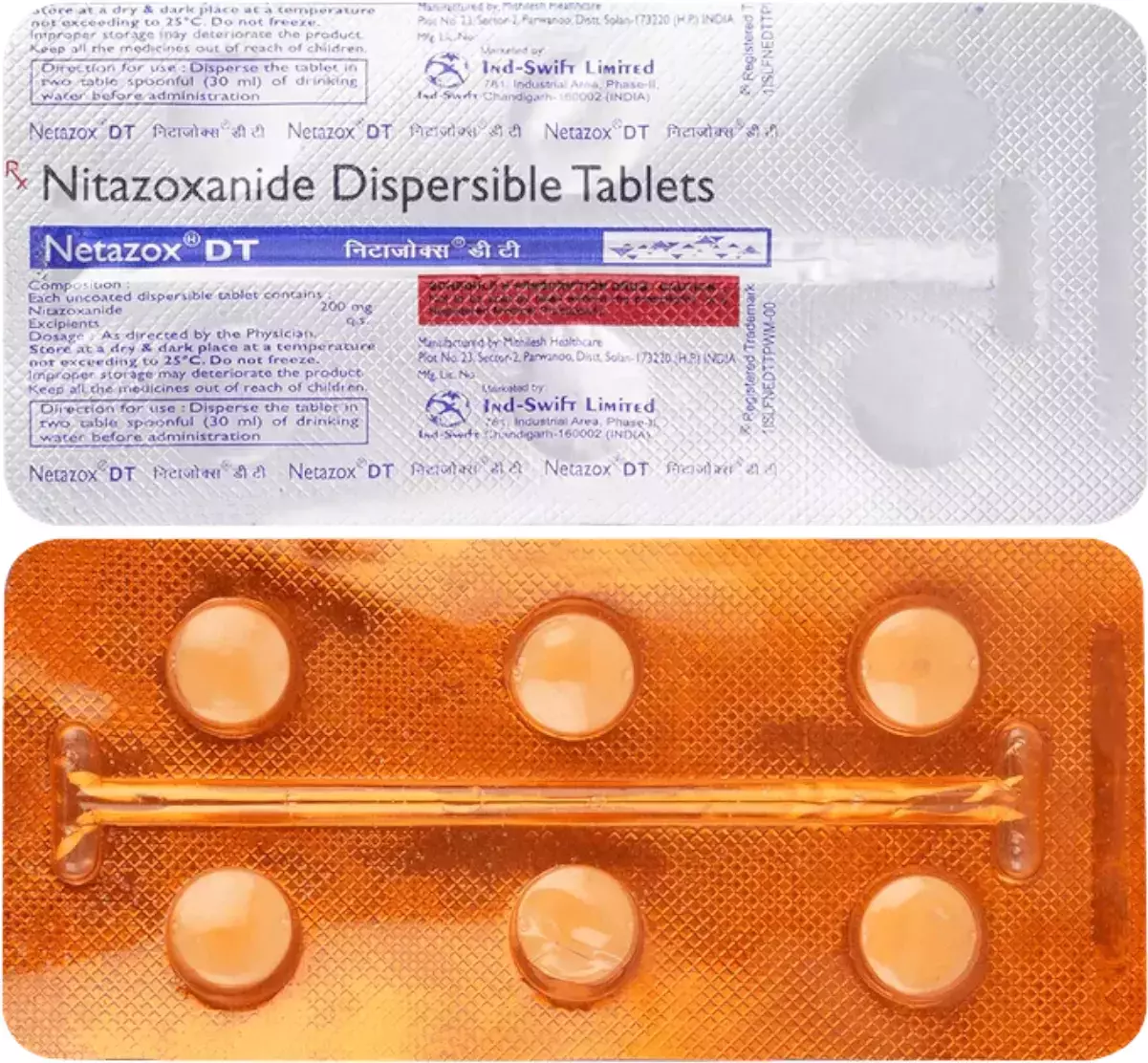 NETAZOX DT 200MG CPR B/6 — vue 1