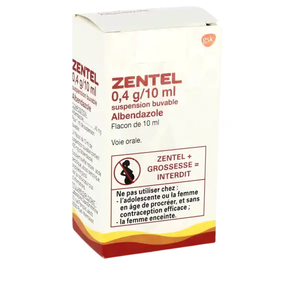 ZENTEL SUSP BUV FL PVC 10ML — vue 1