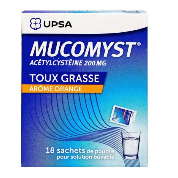 MUCOMYST 200MG PDRE SACH B/18 — vue 1