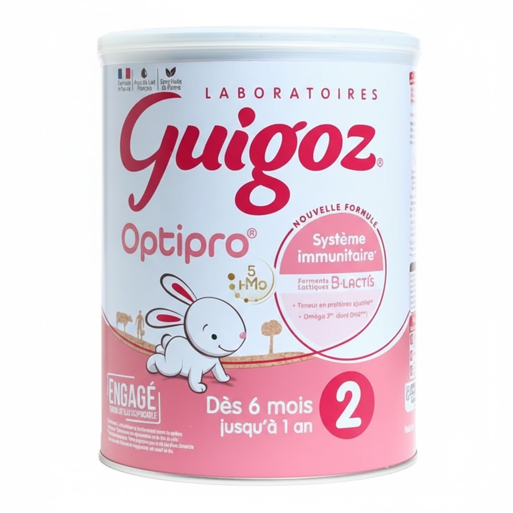 GUIGOZ LAIT ROUGE 2EME AGE 450G — vue 1