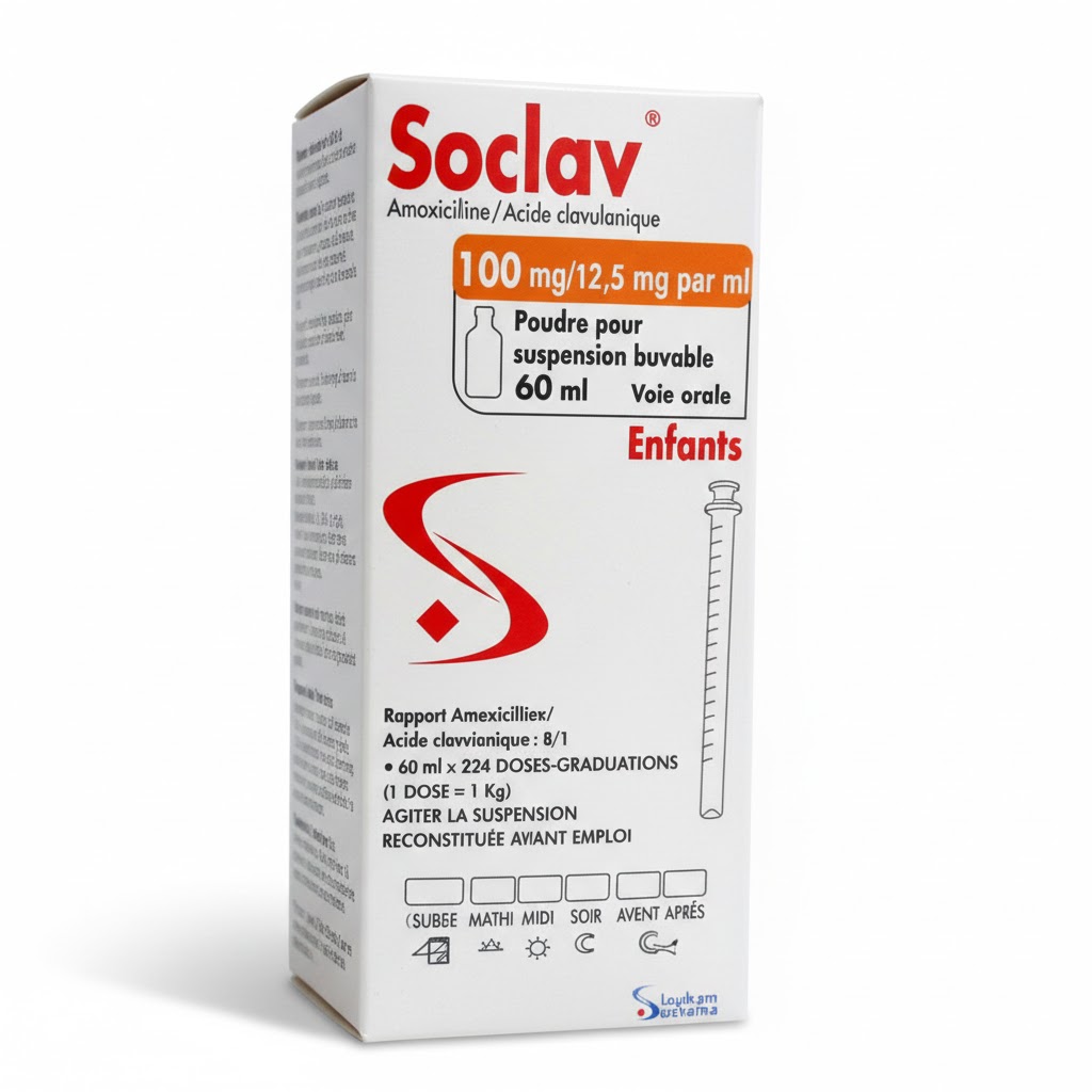 SOCLAV 100MG/12,5MG FL60ML — vue 1