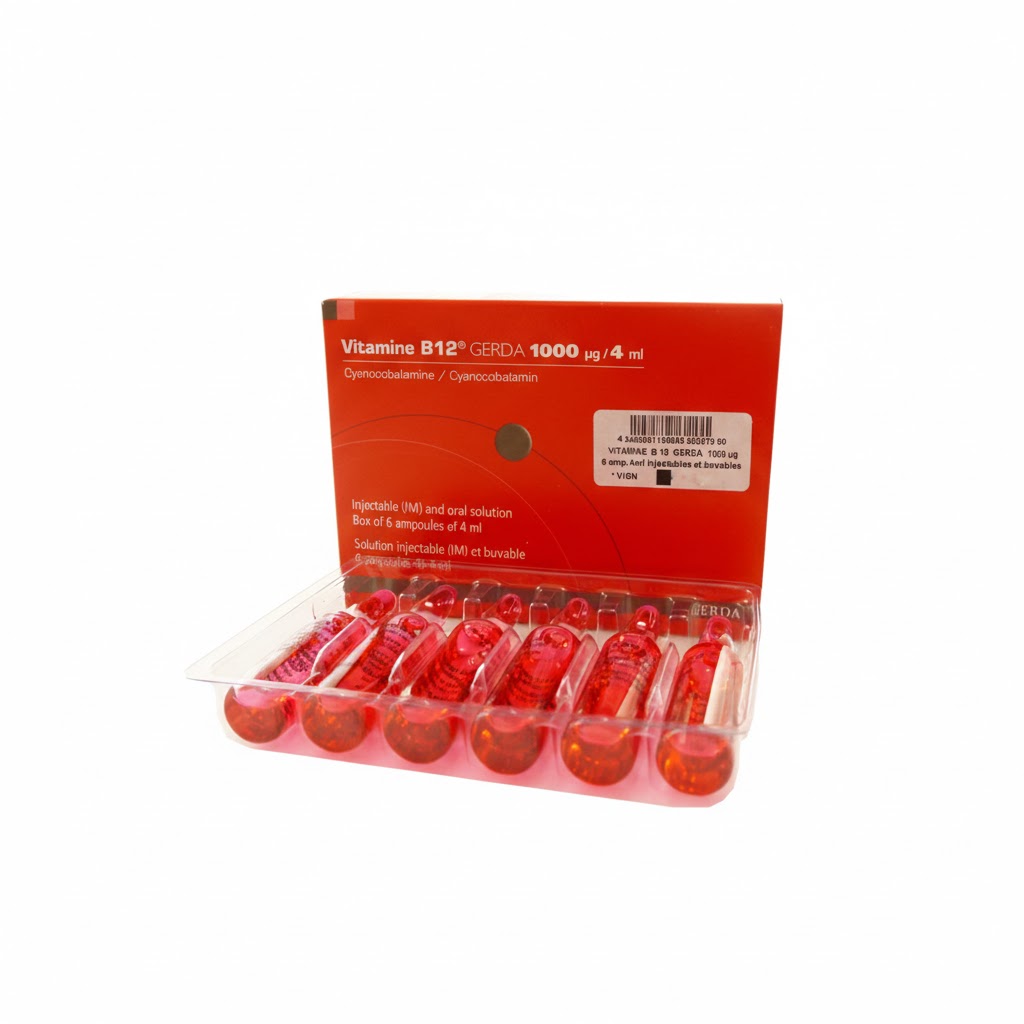 VIT B12 1000MG INJ AMP B/6 — vue 1