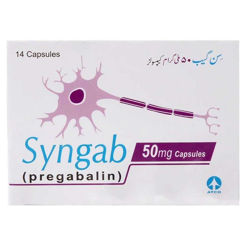 SYNGAB 50MG CAPS B/14 — vue 1