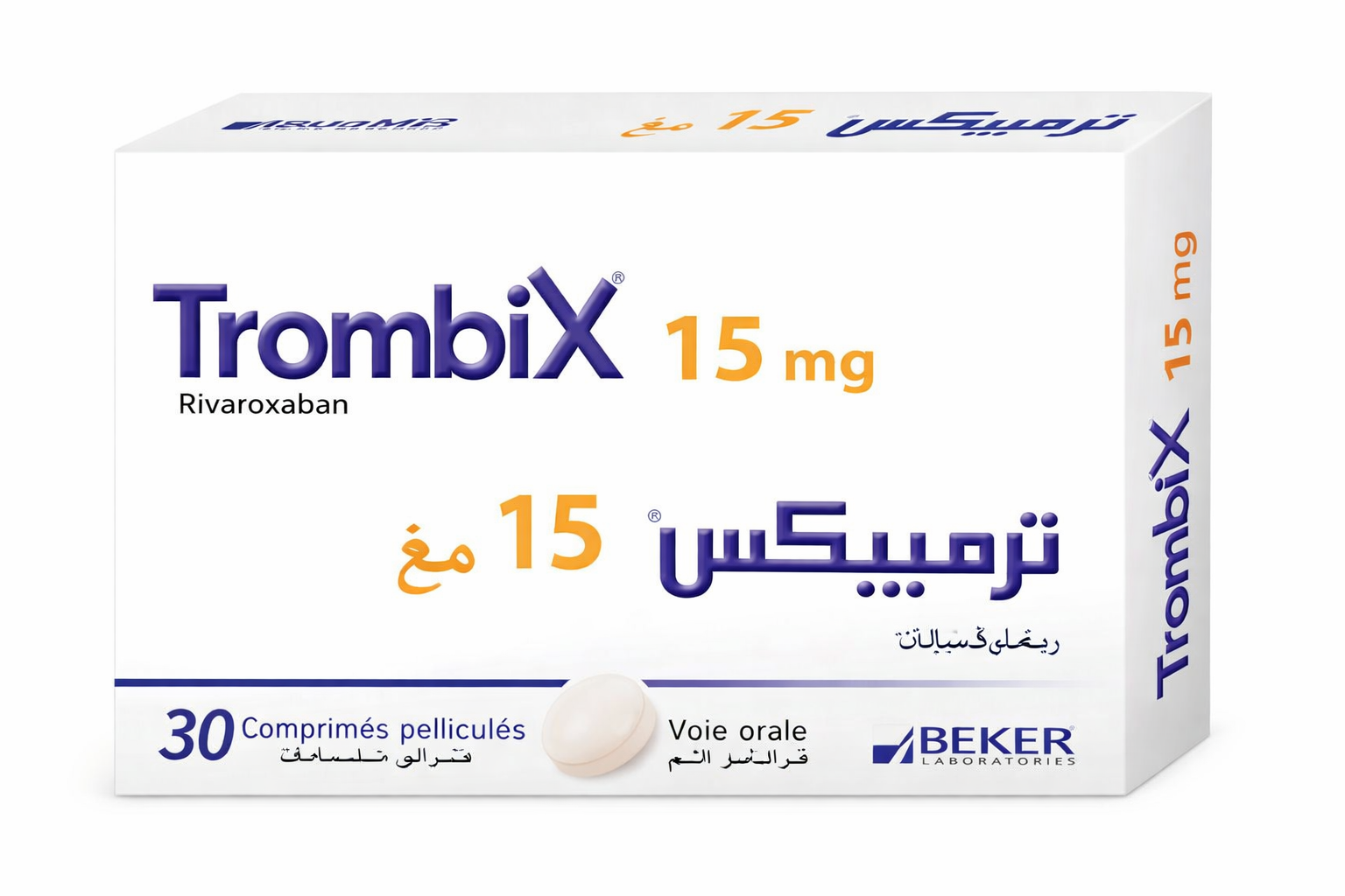 TROMBIX 15MG CPR BT 30 — vue 1