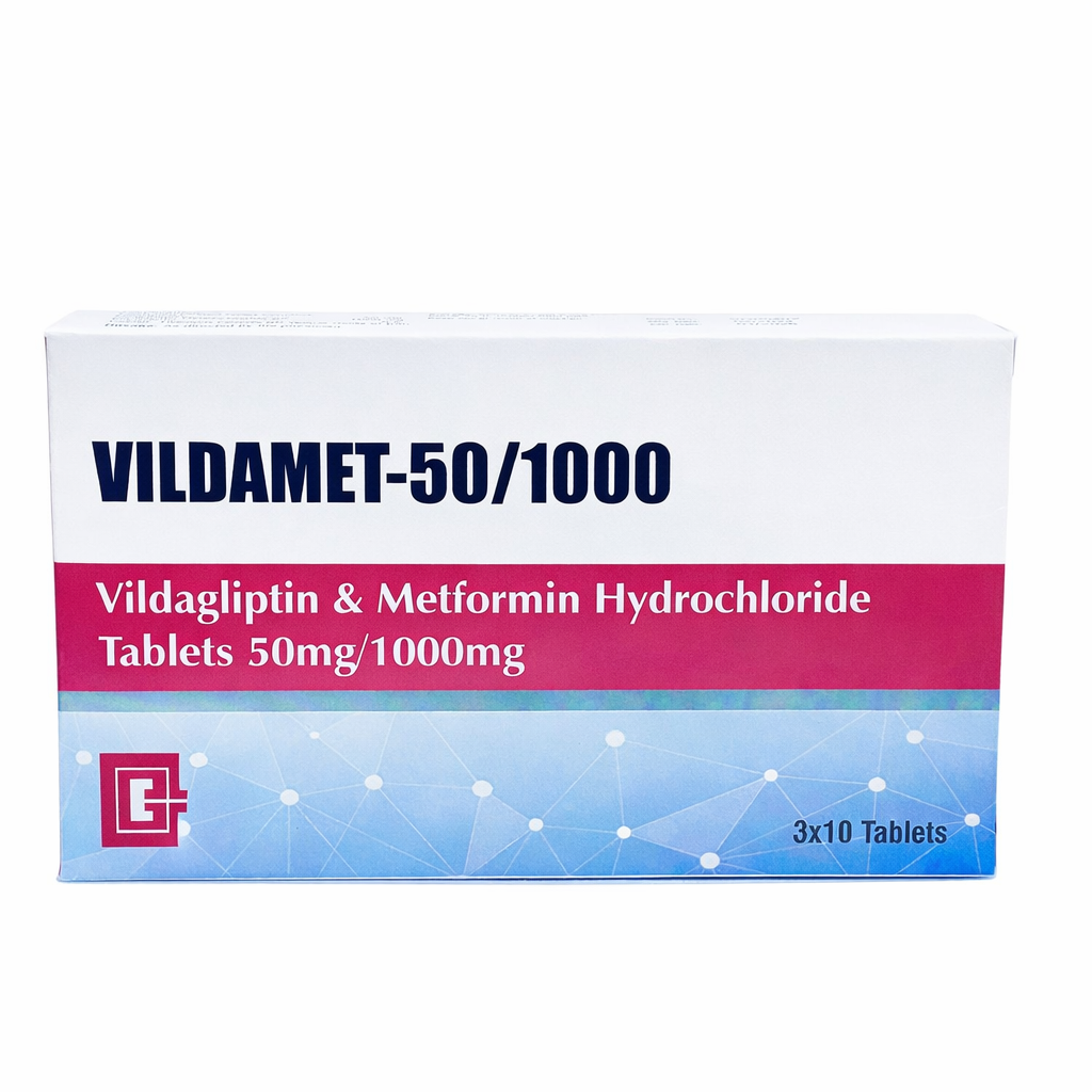 VILDAMET 50MG/1000MG CPR B/30 — vue 1