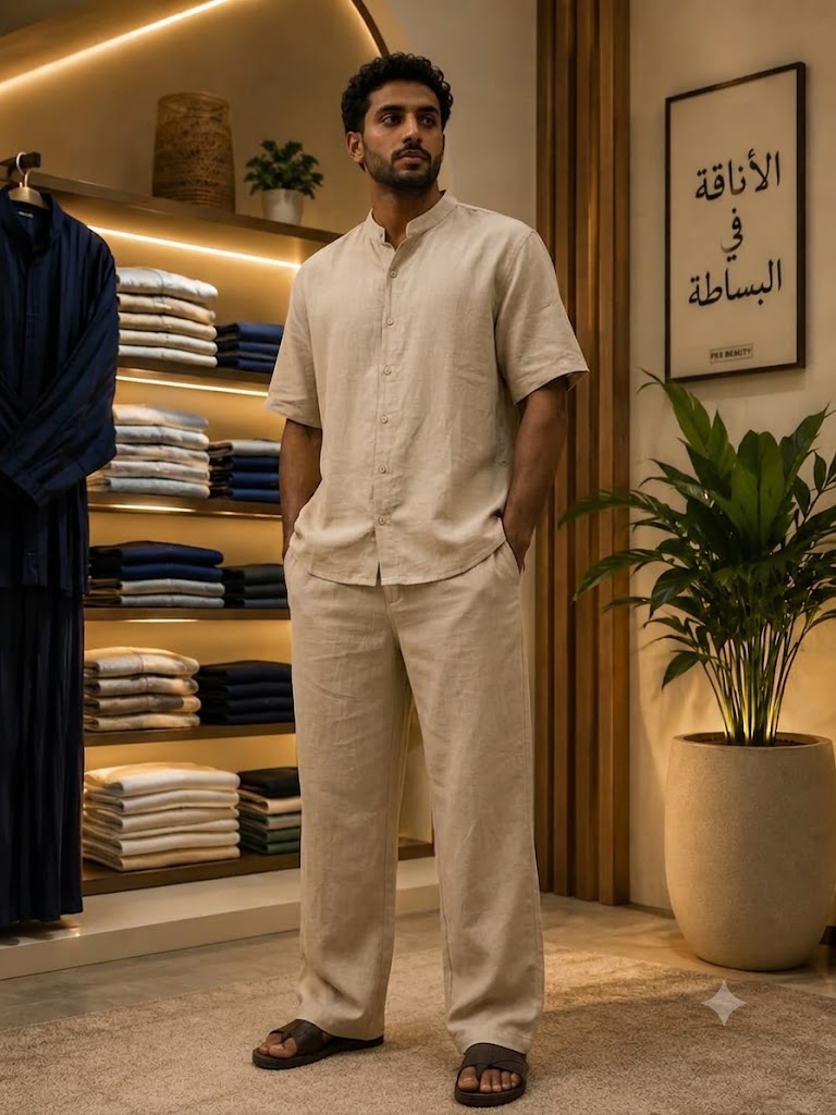 Ensemble en Lin et Coton pour Homme – Confort & Élégance