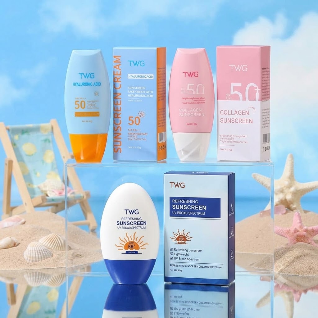 Écran Solaire TWG SPF 50 PA+++ – Protection Visage (Acide Hyaluronique / Collagène / Refreshing) — vue 1