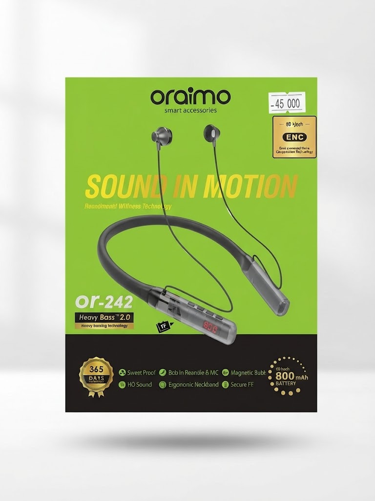 Oraimo OR‑242 Écouteurs Sans Fil Tour de Cou — vue 1