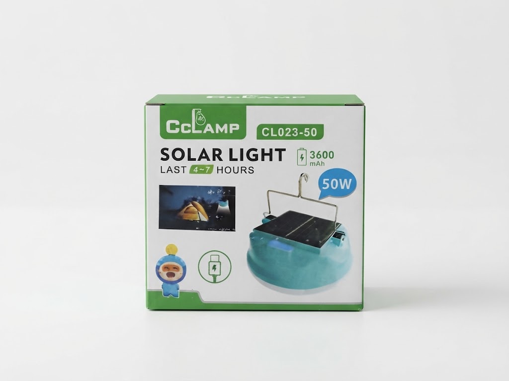 CcLamp CL023‑50 Lampe Solaire Portable 50W — vue 1