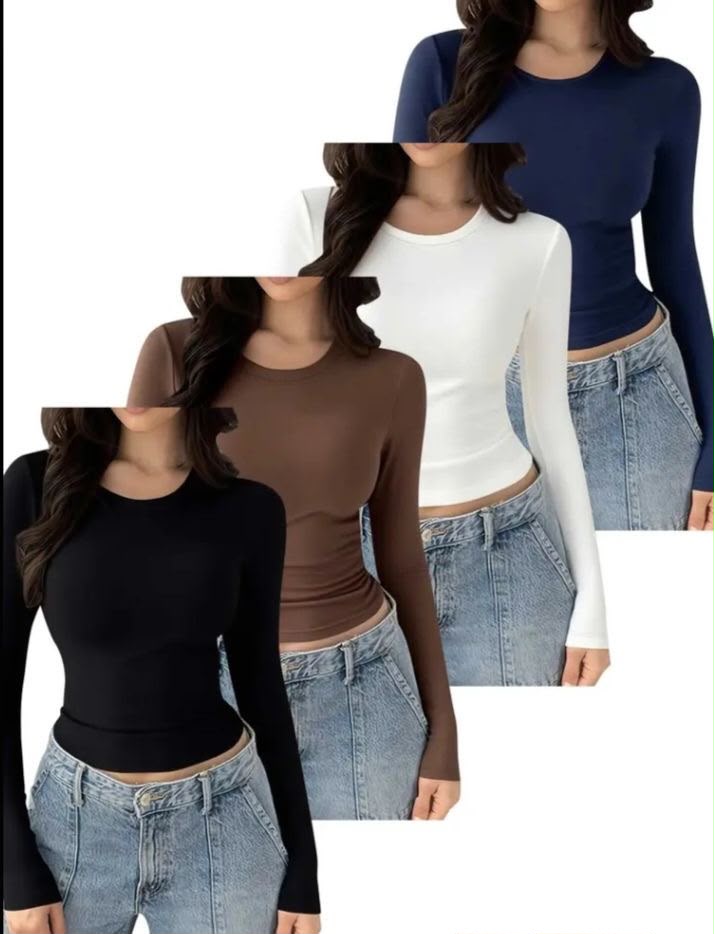 T-Shirt Manches Longues Col Rond Femme — vue 1