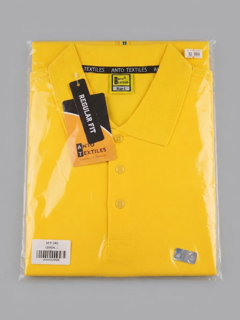 ANTO TEXTILES Polo Jaune Regular Fit (L) — vue 1