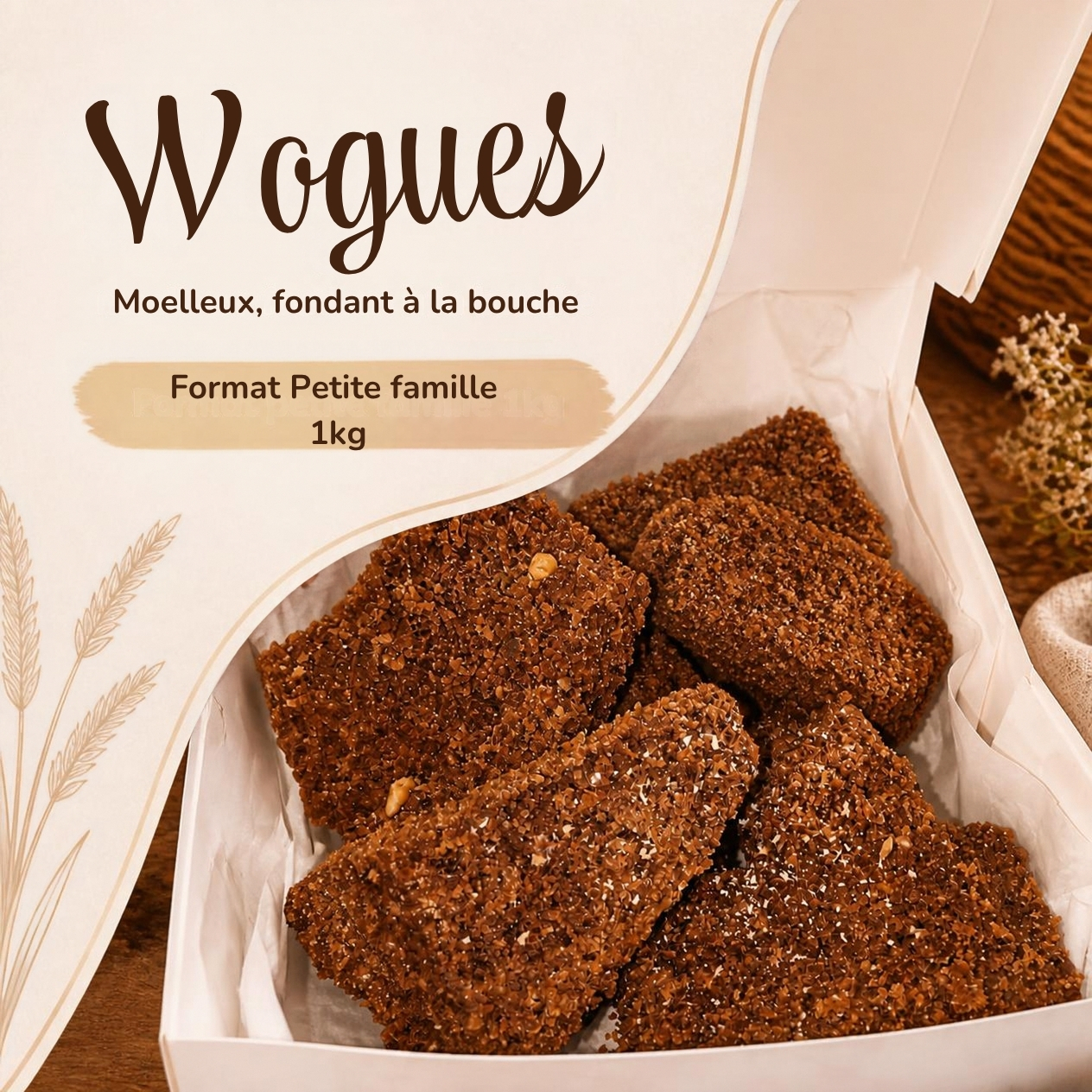 Wogues 1 kg – Sucré ou Non Sucré | Format Petite Famille — vue 1