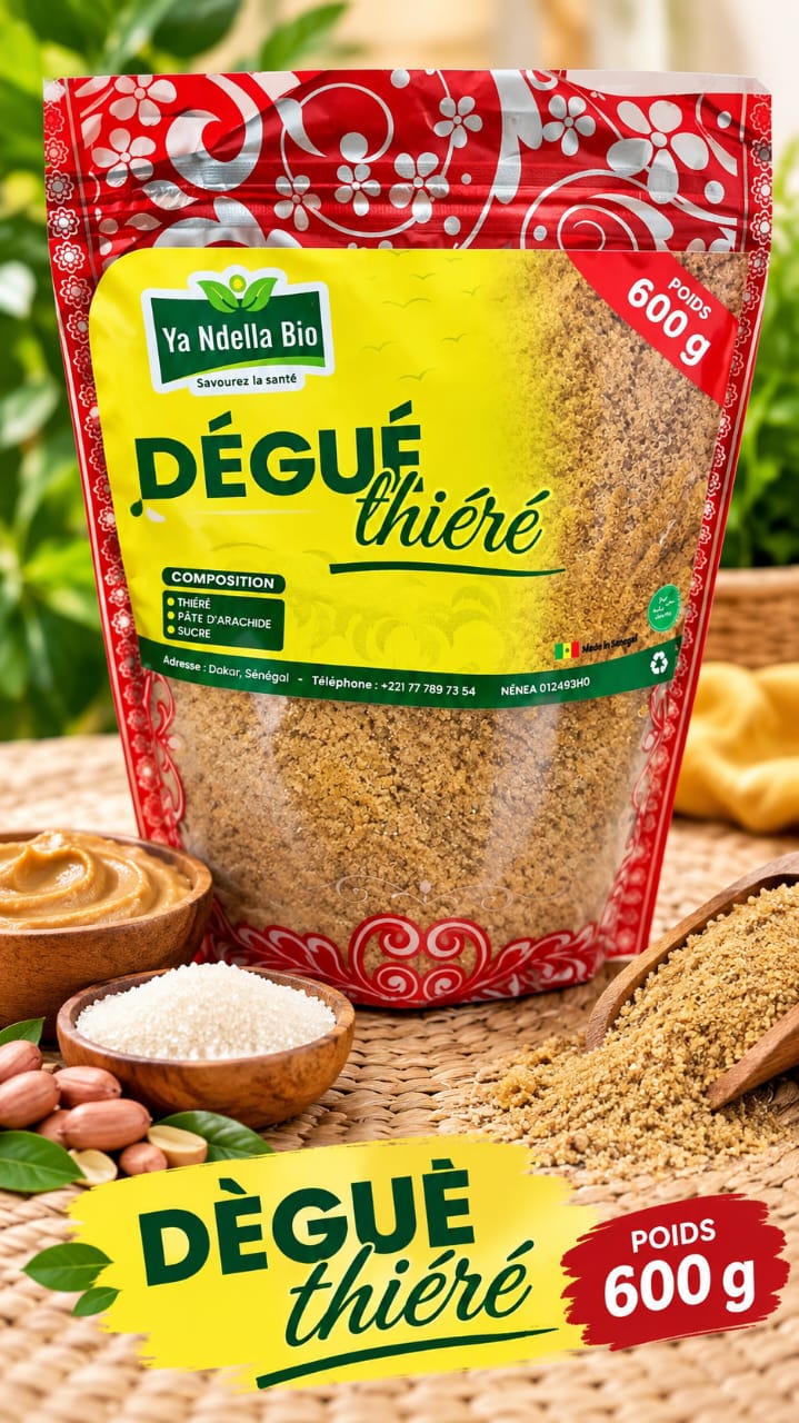 Dégué Thiéré 600g – Ya Ndella Bio – Sucré et Sans sucre ajouté — vue 1