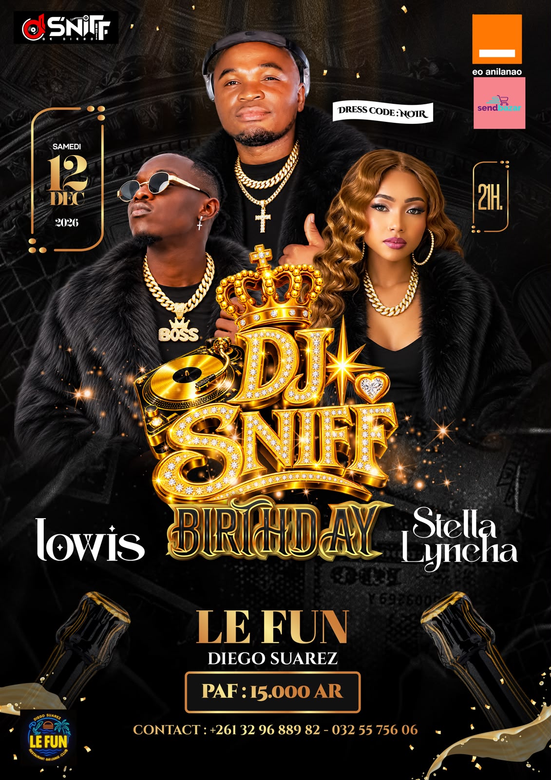 👑 DJ SNIFF BIRTHDAY : UNE NUIT EN NOIR ET OR — vue 1
